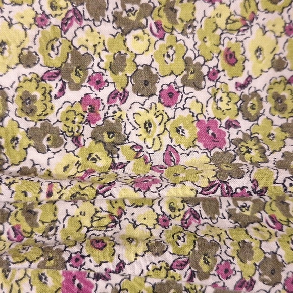 d  Woman Within Green and Purple Casual Button Down Shirt - Picture 3 of 5